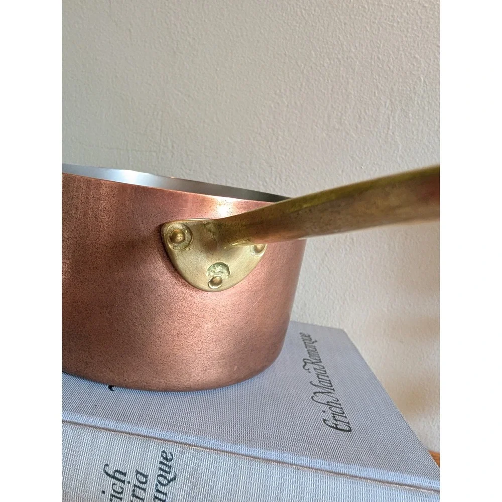 Paul Revere 1776-1976 Bicentennial Copper Saucepan Brass Handle 5.5 inch